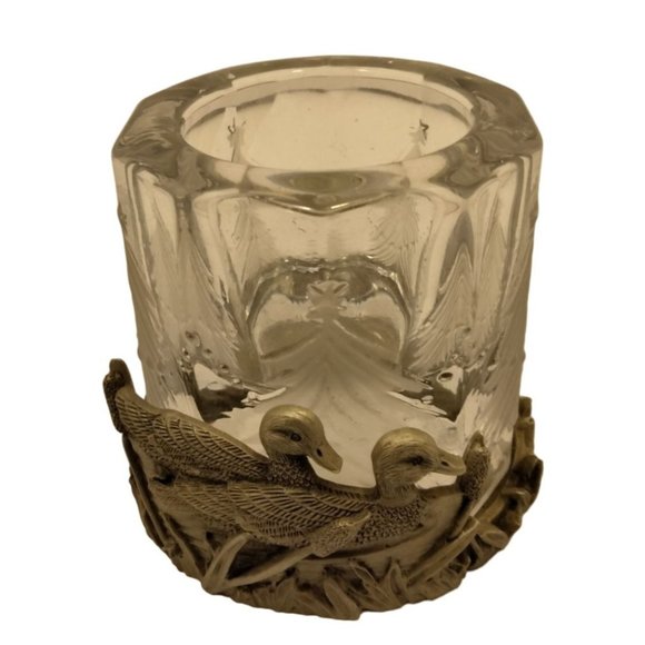 Votive Candle Holder Frosted Christmas Tree Thick glass Tealight 3 Inch Etched - Picture 1 of 8